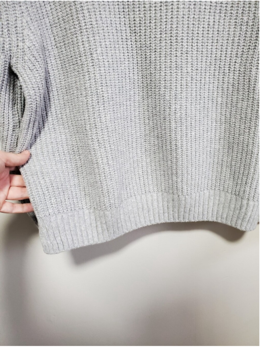 GAP Cashsoft Funnel Neck Oversized Sweater Grey Small Ribbed Knit Minimalist - Picture 6 of 13